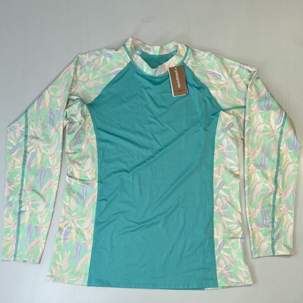 Patagonia Women’s Micro Swell Rashguard, Light Beryl Green, Style 71872